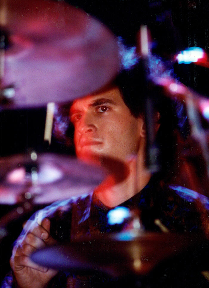 Adam Grais at the drums, 1991
