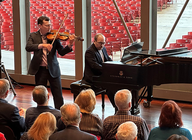 Jeremy Black and Chris Guzman Performing at the Jay Pritzker Pavilion