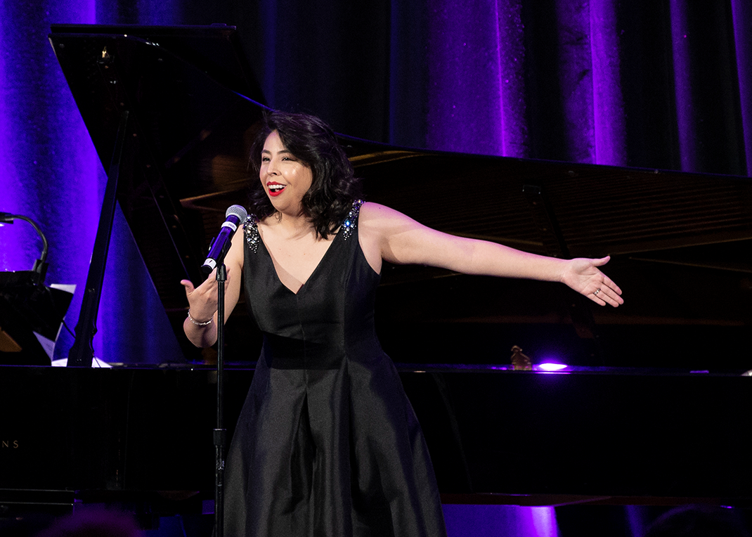Soprano and Vocal Fellowship alum Shaina Martinez sings the Jewel Song from Gounod's Faust at the Festival's annual Awards Benefit