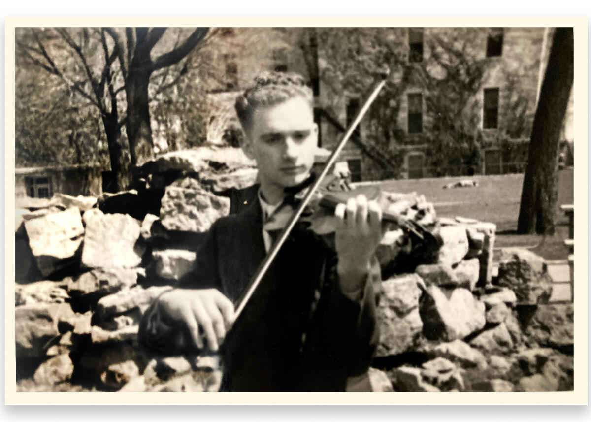 Virgil Smith as a violin student