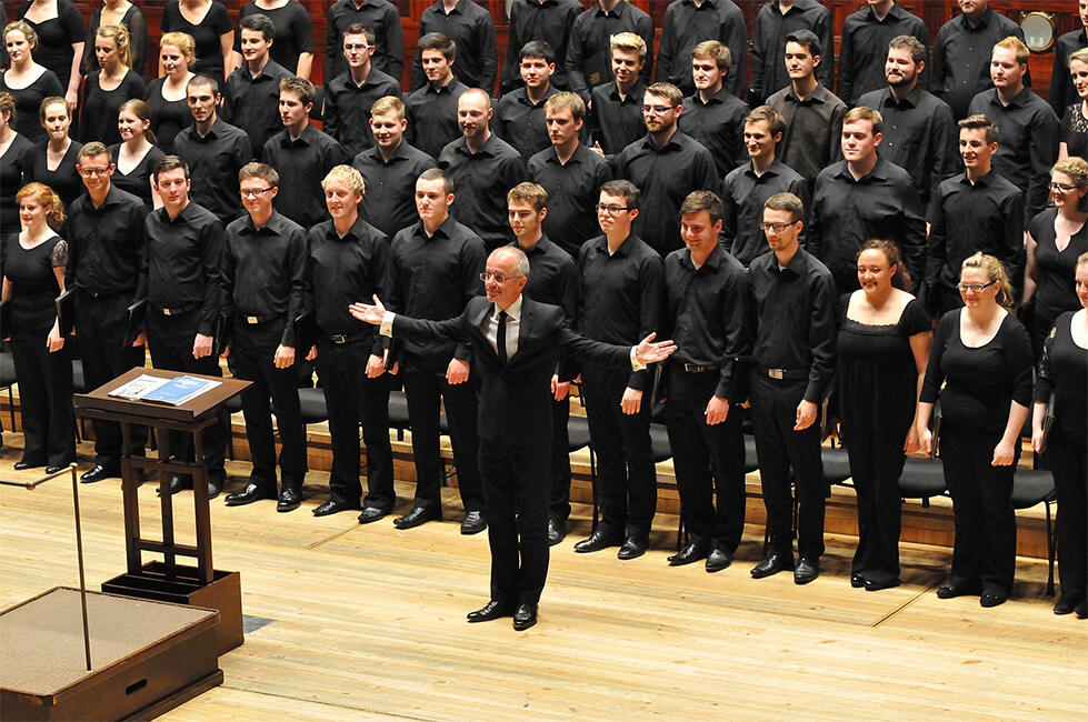Christopher Bell with the National Youth Choir of Scotland