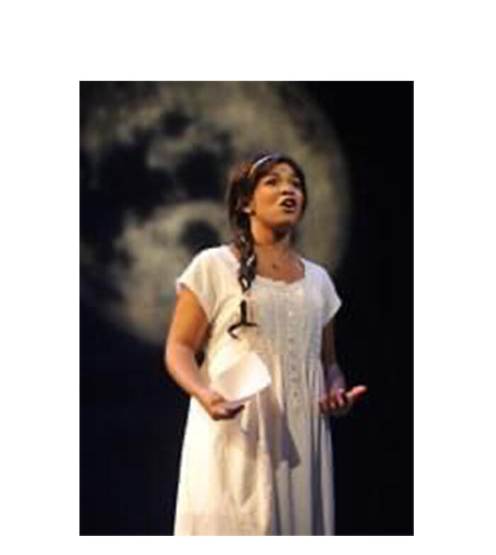 Janai Brugger as a graduate student singing Tatyana in "Eugene Onegin," University of Michigan, 2008