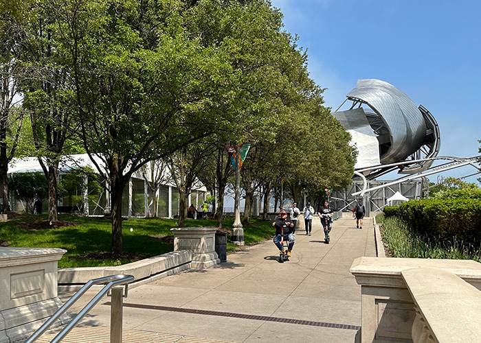 The Chase Promenade North Tent along the western side of the Jay Pritzker Pavilion