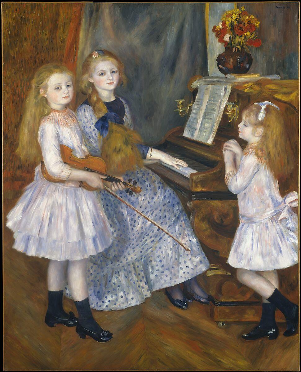 The daughters of Augusta Holmès painted by Pierre-Auguste Renoir in 1888