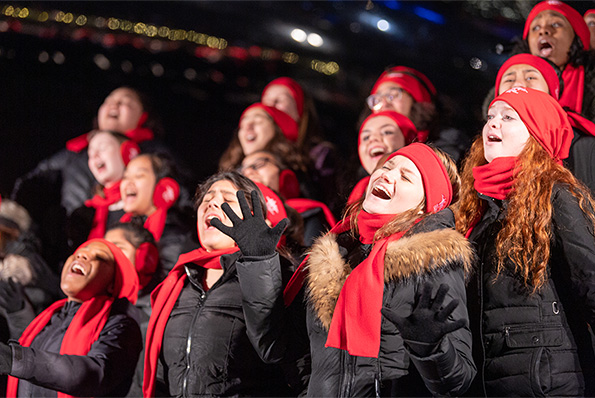 Holiday carolers