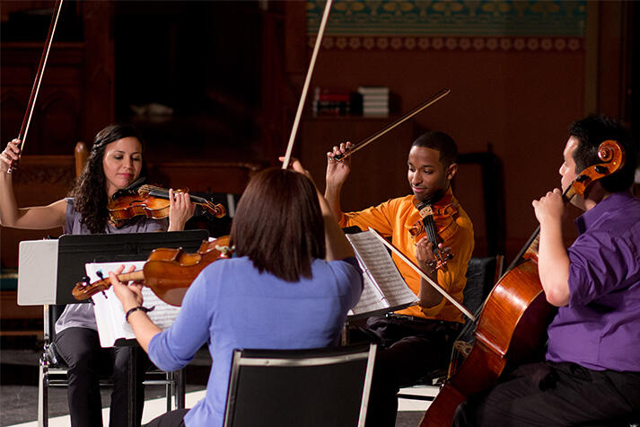 Festival String Fellows perform at the Rush Hour Concerts