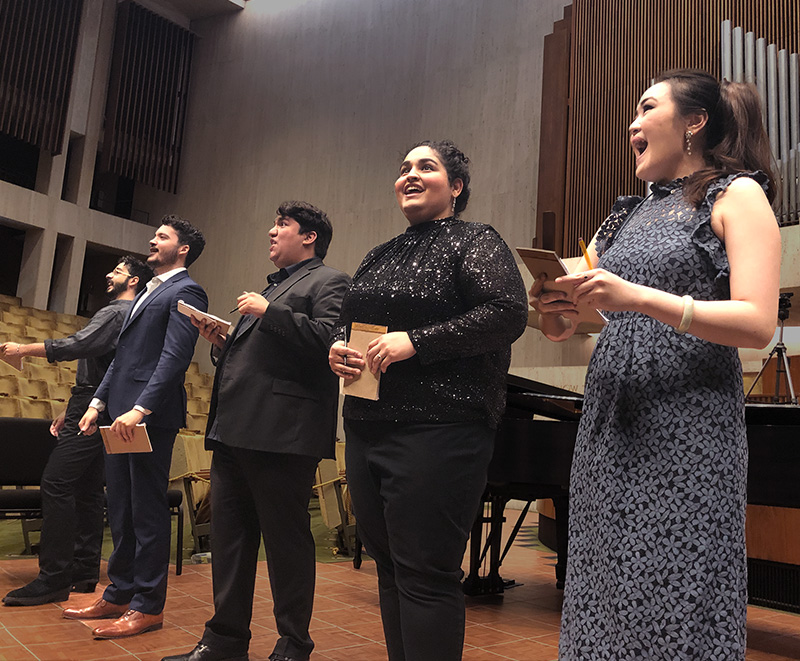 The 2022 Festival Vocal Fellows perform at the Dame Myra Hess Memorial Concerts, presented by Classical Music Chicago