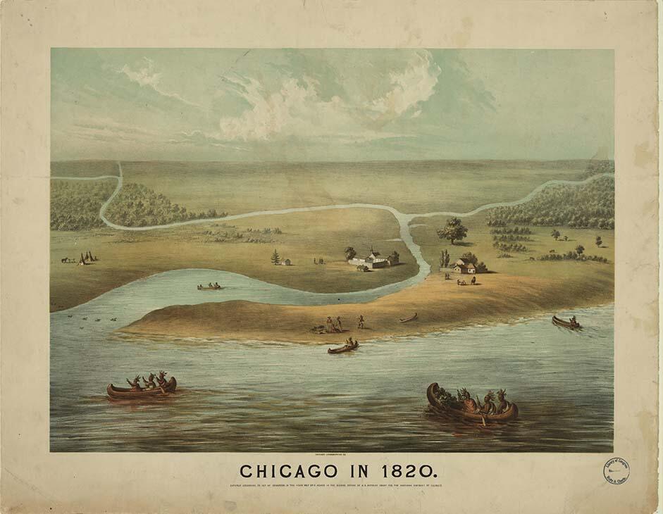 Eliminating the dogleg to the south was an early priority in reengineering the Chicago River.