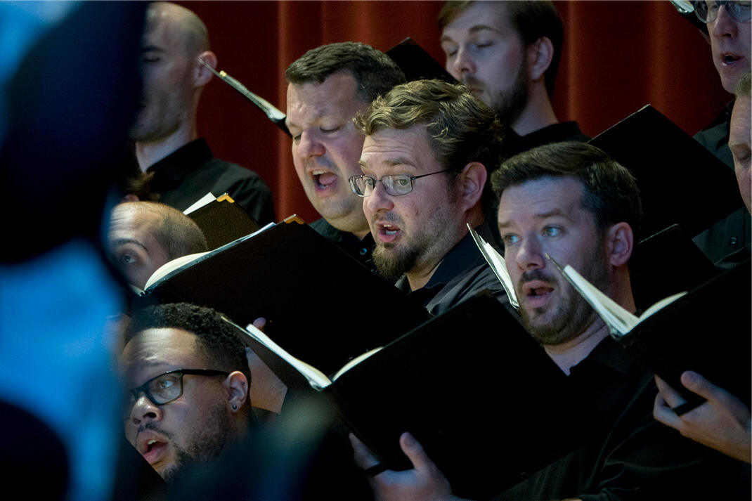 Chorus singing on the stage